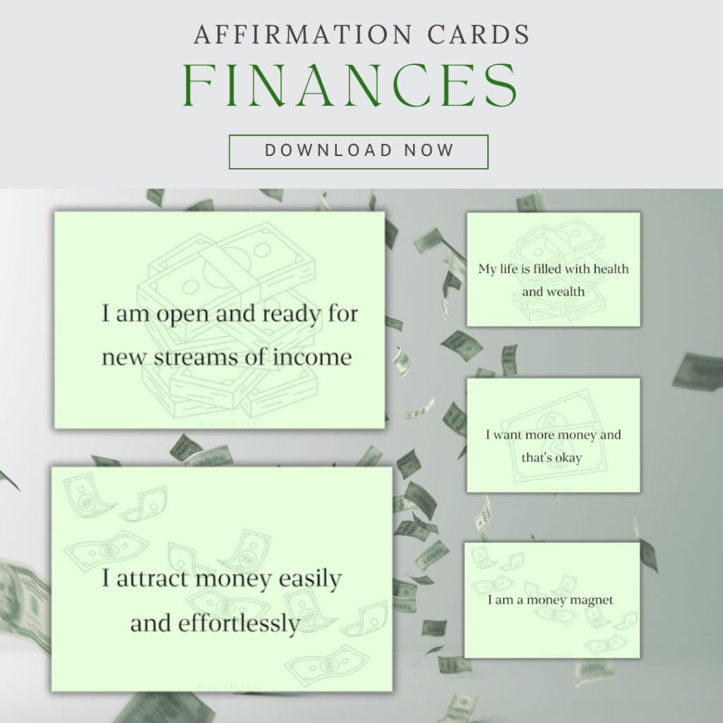 Finance Affirmation cards