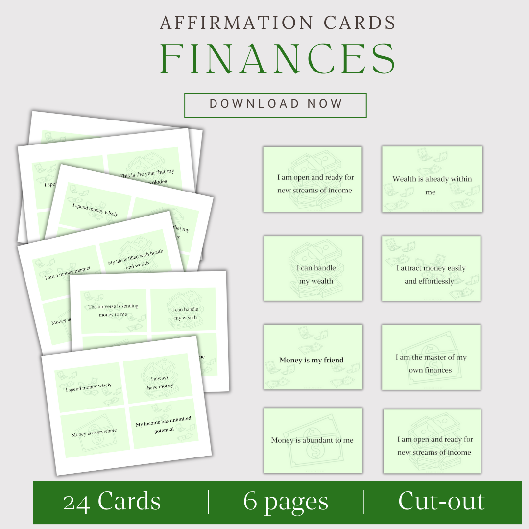 Finance Affirmation cards