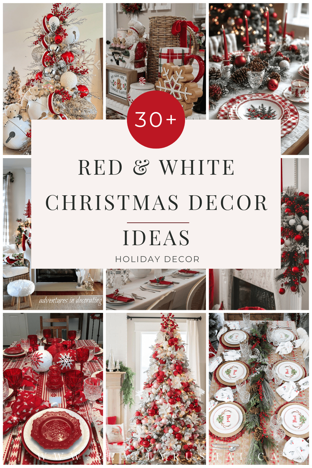 Classic & Timeless Red & White Christmas Decor Ideas