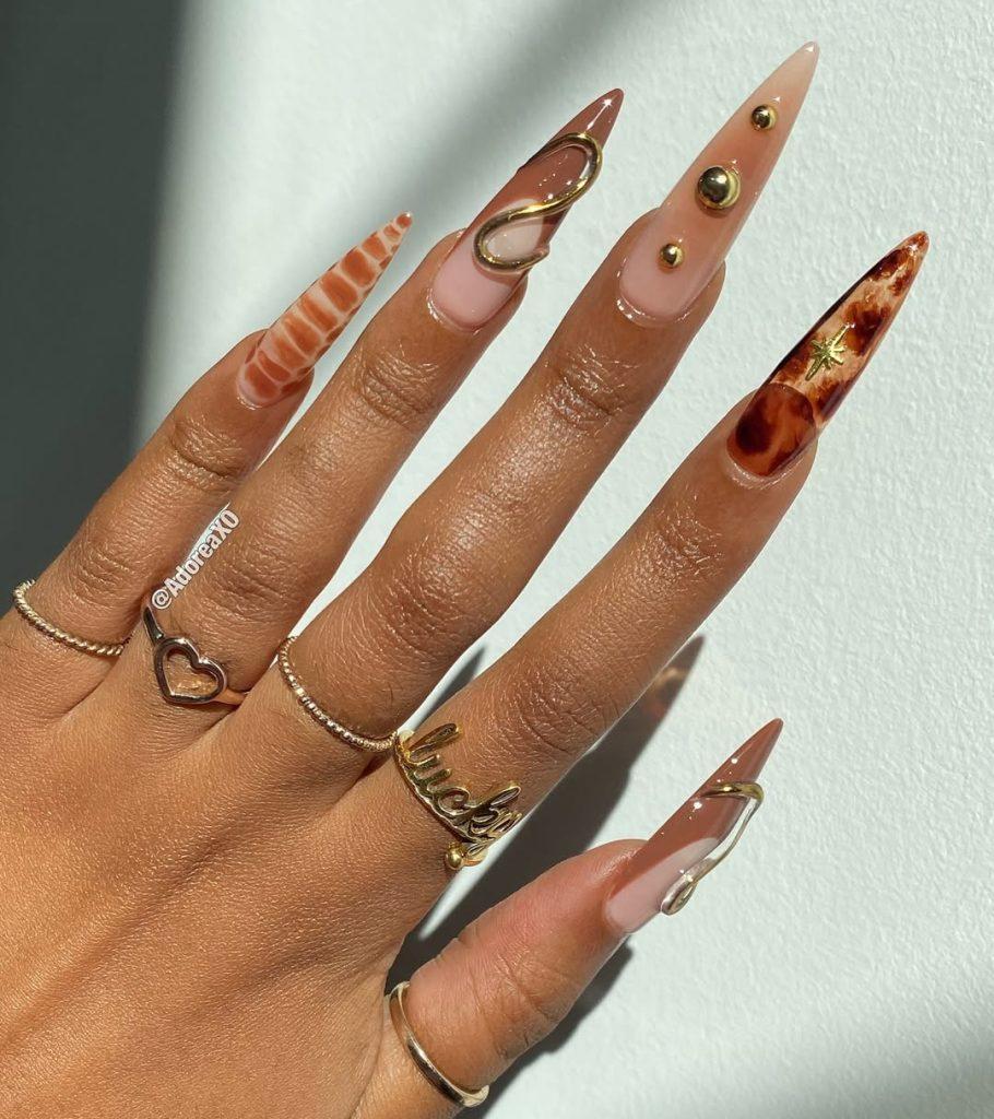 warm october nails - ReallyRushai