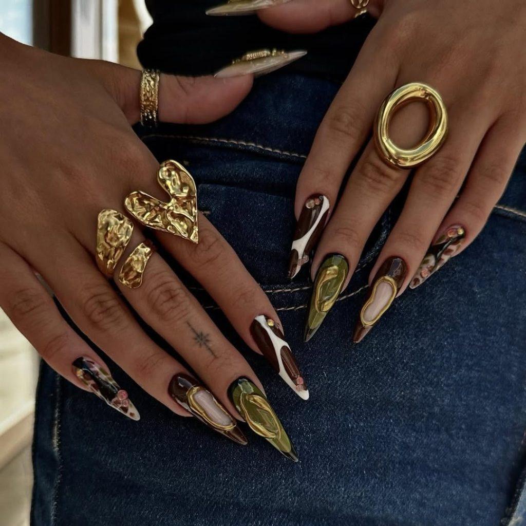 warm october nails - ReallyRushai
