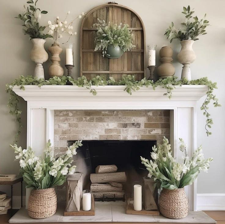 Spring Mantle Decor Ideas - ReallyRushai