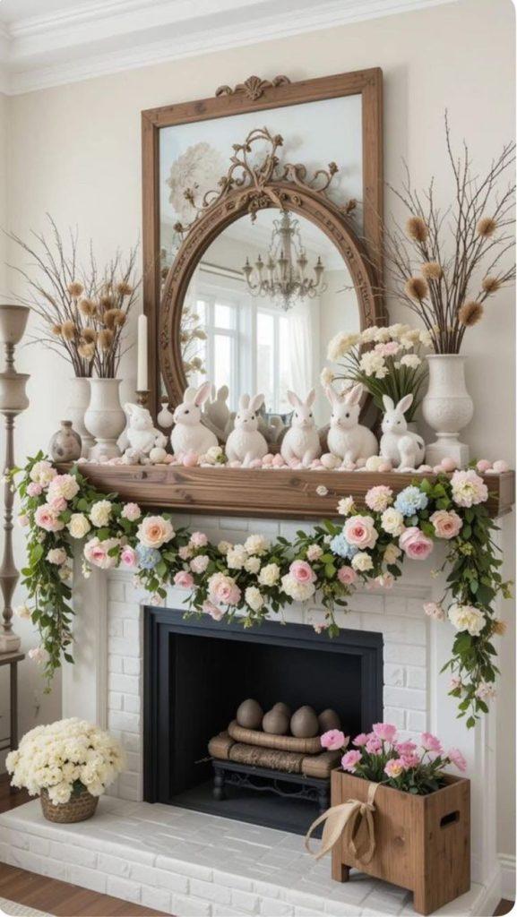 Spring Mantle Decor Ideas - ReallyRushai
