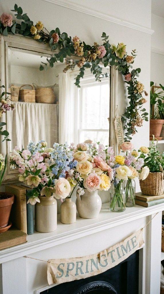 Spring Mantle Decor Ideas - ReallyRushai