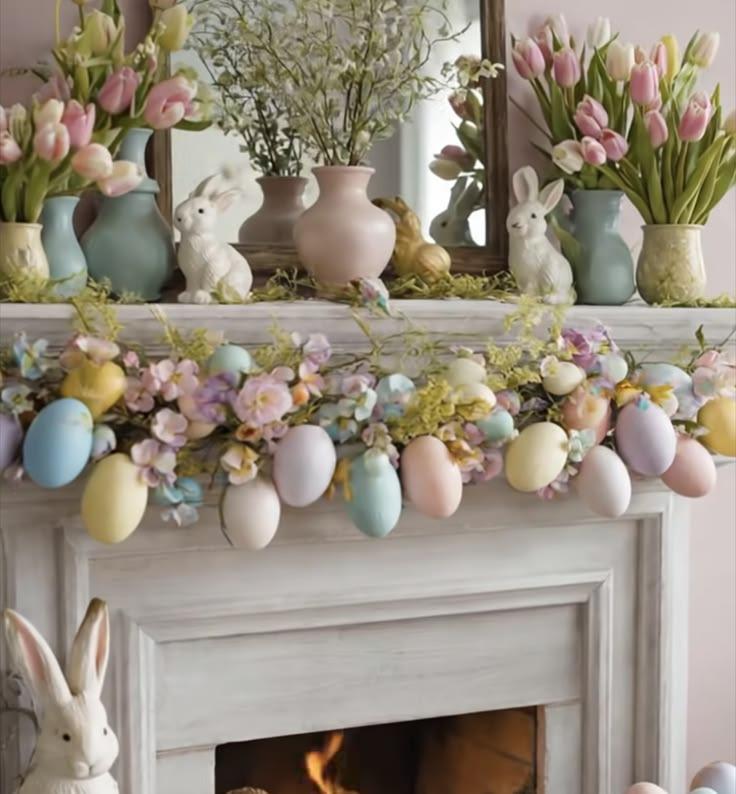Easter Fireplace Mantles - ReallyRushai