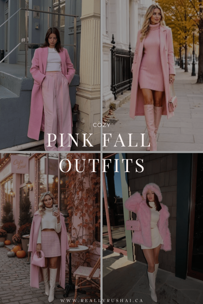 pink fall outfits