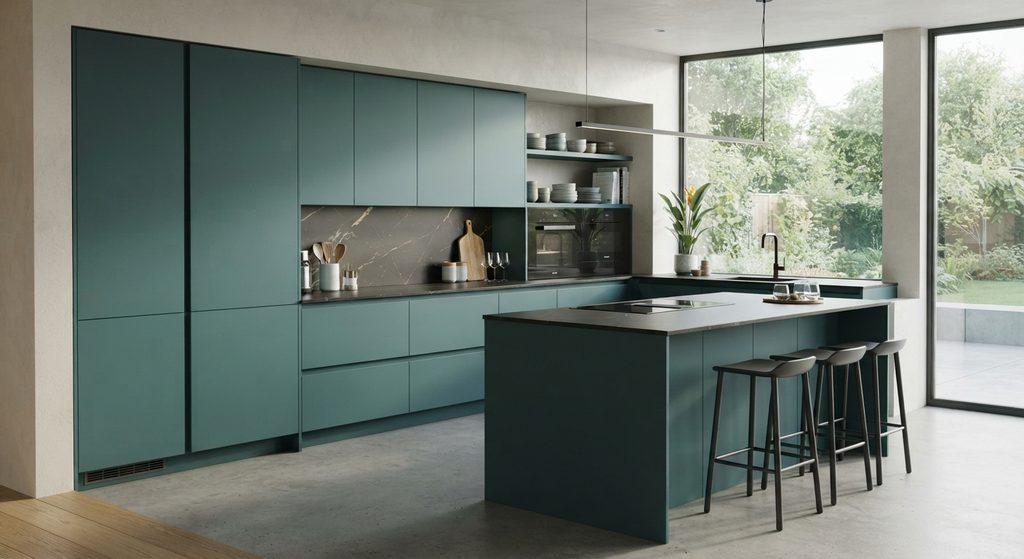 Moody Green Kitchen Cabinets - ReallyRushai