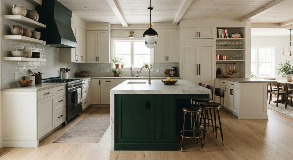 Moody Green Kitchen Cabinets - ReallyRushai