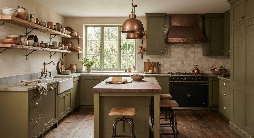 Moody Green Kitchen Cabinets - ReallyRushai