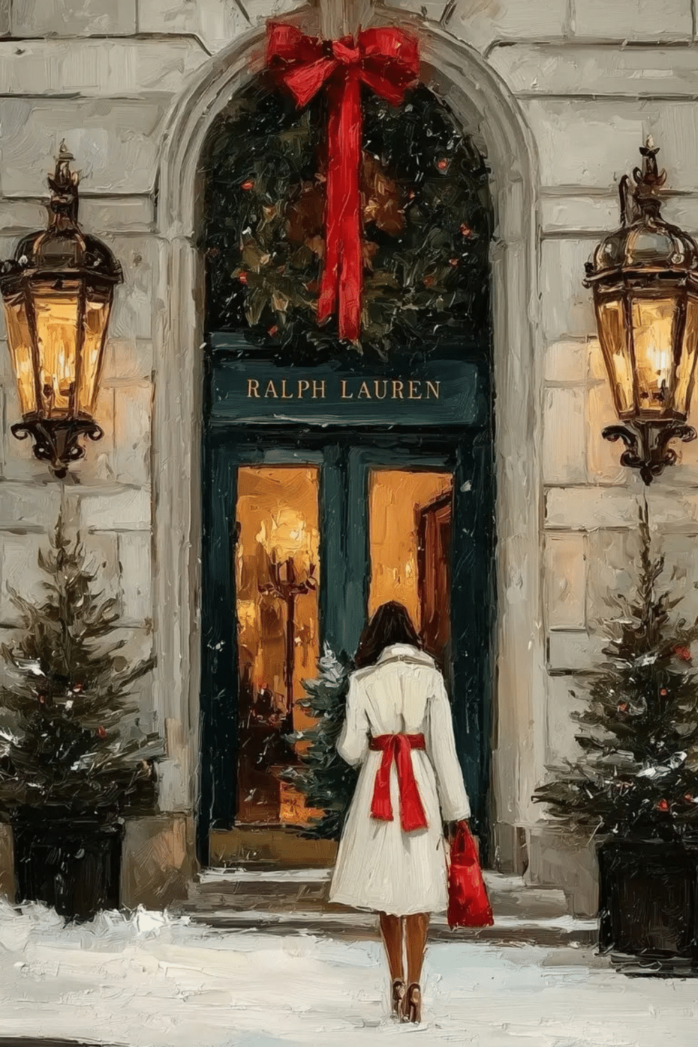 Bring the Ralph Lauren Christmas Aesthetic to Your Screen: Plaid, Leather, & Luxury