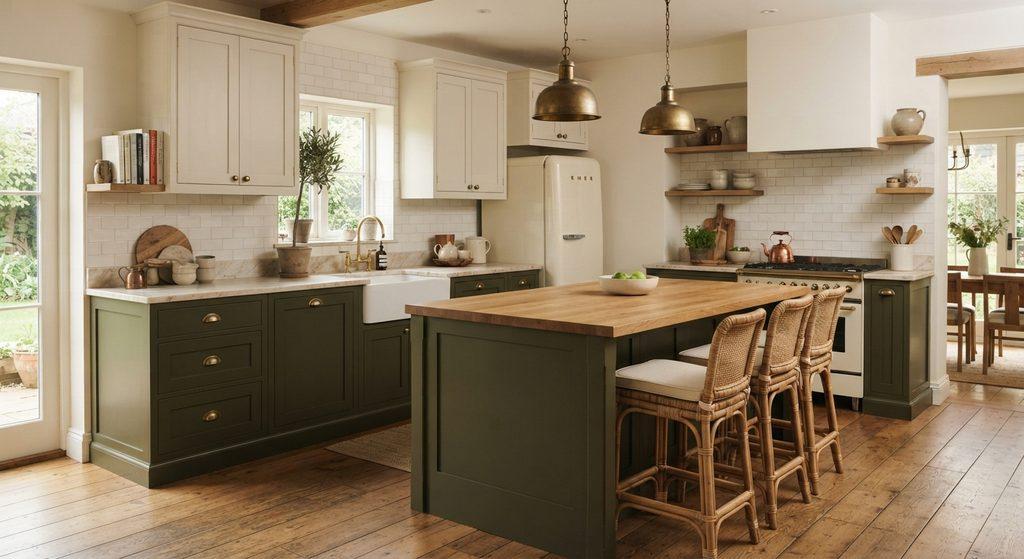 Moody Green Kitchen Cabinets - ReallyRushai